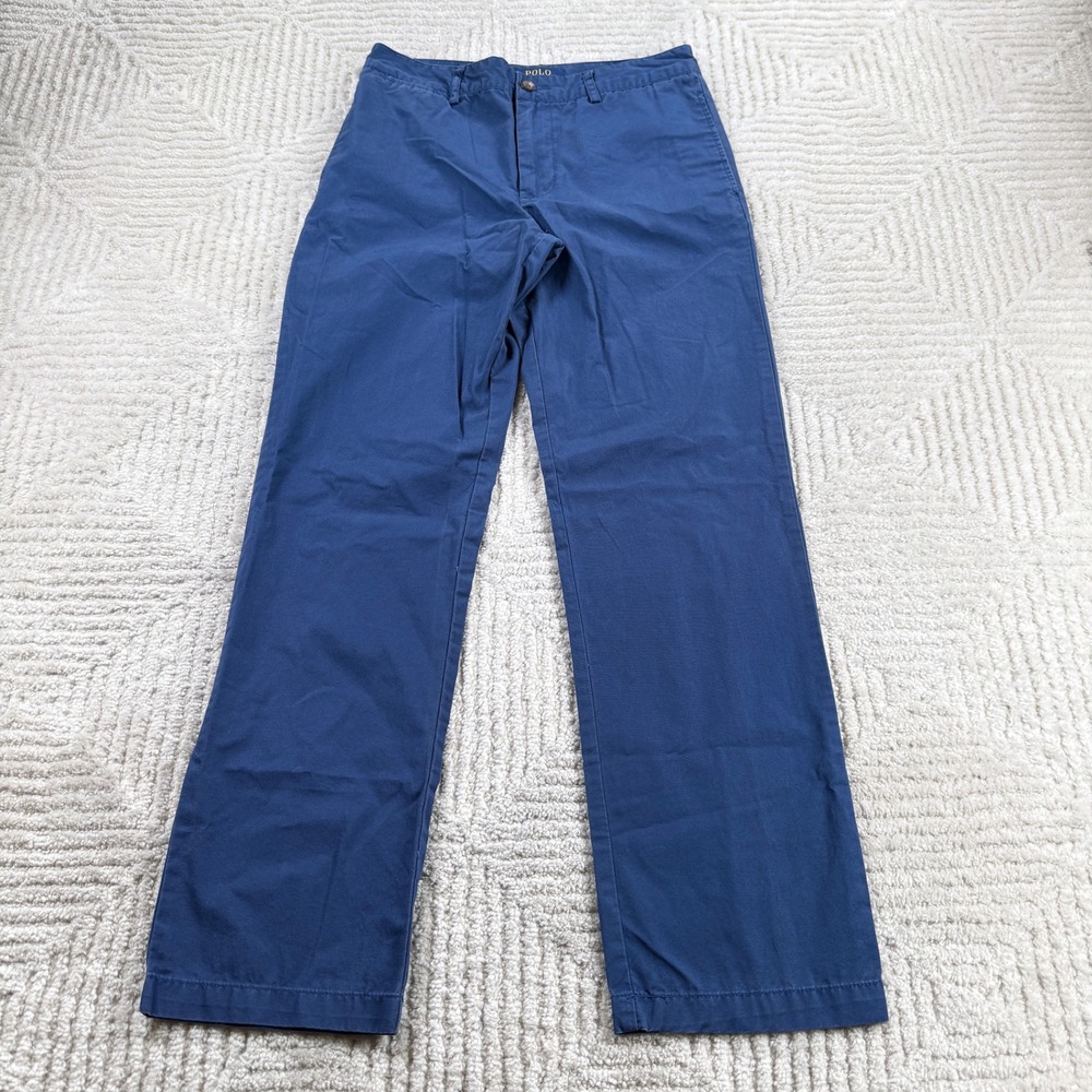 Polo Ralph Lauren Chino Pants Boy's 14 Blue Cotton Twill Straight Leg Slacks